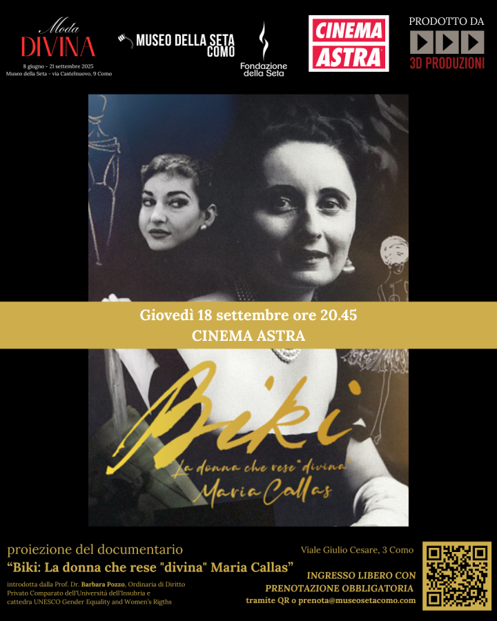 proiezione “Biki: La donna che rese ''divina'' Maria Callas”